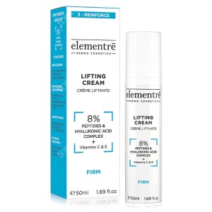 Elementre 8% Peptides & Hyaluronic Acid  Lifting Cream -krem ujędrniający
