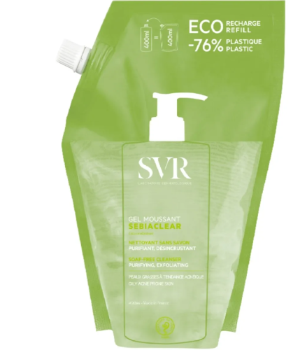 SVR Sebiaclear Gel Moussant Żel oczyszczający Refill, 400 ml.png