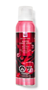 Bath & Body Works Mousse Winter Candy Apple Shimmer-musująco-rozświetlający piankowy mus do ciała 100G